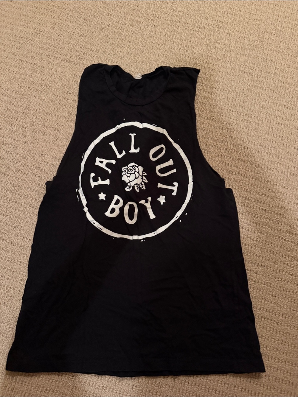 Fall Out Boy Black Graphic Muscle Tee